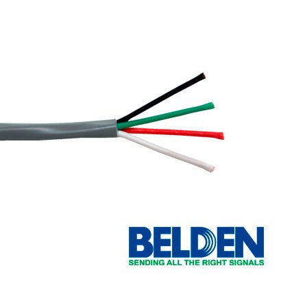Bobina de Cable Belden 4x18 AWG Gris CMR Riser Multifilar 305 Metros 5302UE 008U1000 - SILYMX