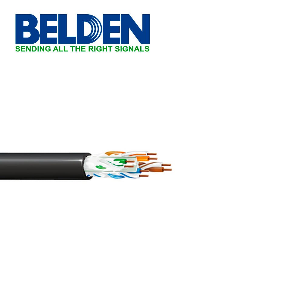 Bobina de Cable Utp Cat6 Forro Polietileno Planta Externa Osp Negro 4 Pares Con Gel 350 Mhz Calibre 24 Awg 100% Cobre Uso Exterior 305 Metros - SILYMX