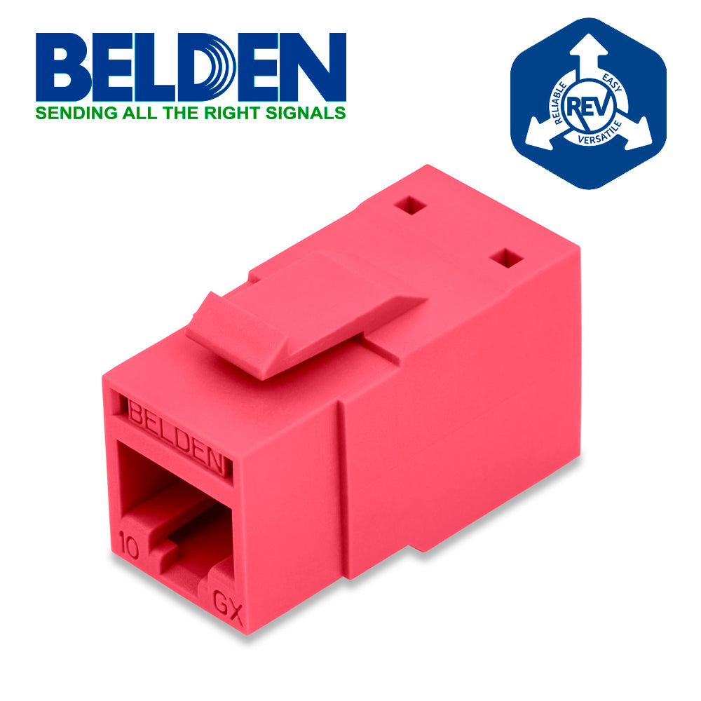 Belden Jack de Red Cat6a RJ-45 Rojo RVAMJKURD-S1