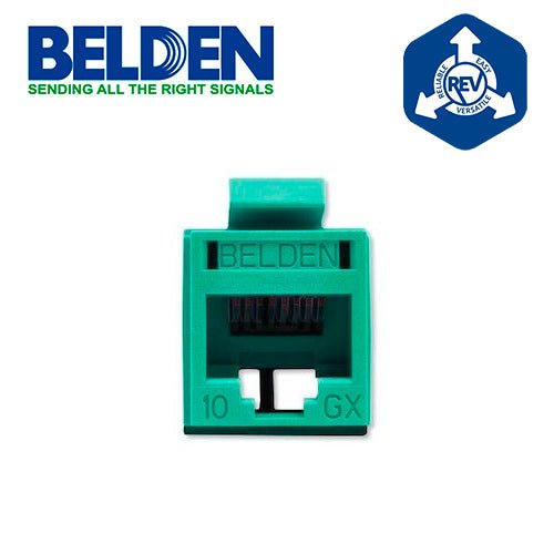 Belden Jack de Red Cat6a UTP RJ-45 Verde RVAMJKUGN-S1 - SILYMX
