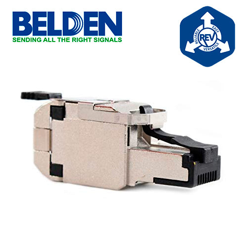 Conector Plug Rj45 Belden Cat6a Categoría 6a Revconnect Blindado Certificable RVAFPSME-S1