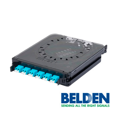 Belden Panel de Parcheo Fibra OM3 LC Dúplex 6 Adaptadores Negro FC3X06LDFS - SILYMX