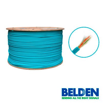 Belden Cable Fibra óptica OM3 de 6 Hilos Aqua - Precio por Pie (Se Vende en Tramos de 328 Pies) - SILYMX