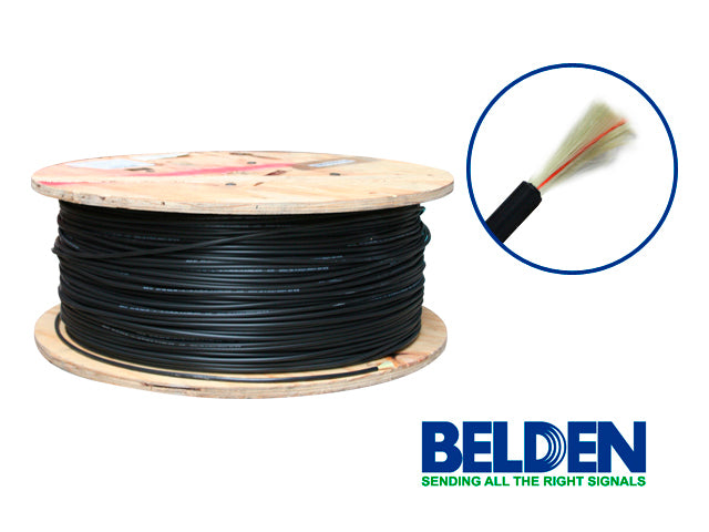 Belden Cable Fibra Óptica OM3 de 6 Hilos Negro - Precio por Pie Venta a partir de 100 Metros FD3D006R9