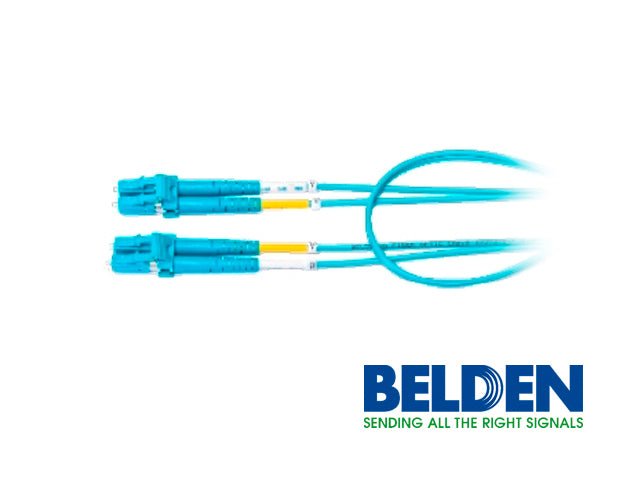 Belden Cable Fibra Óptica OM3 Duplex LC Macho - LC Macho 2 Metros Azul FP3LDLD002M - SILYMX