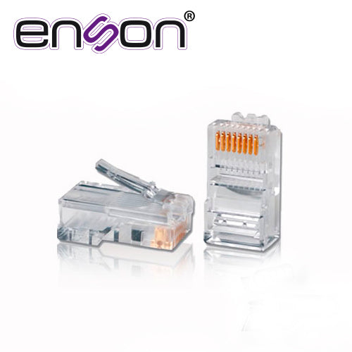 Conector Rj45 Para Cable Utp Cat5e Enson Rj45-cat5e De 8 Pines, Velocidad De Hasta 100mbps - SILYMX
