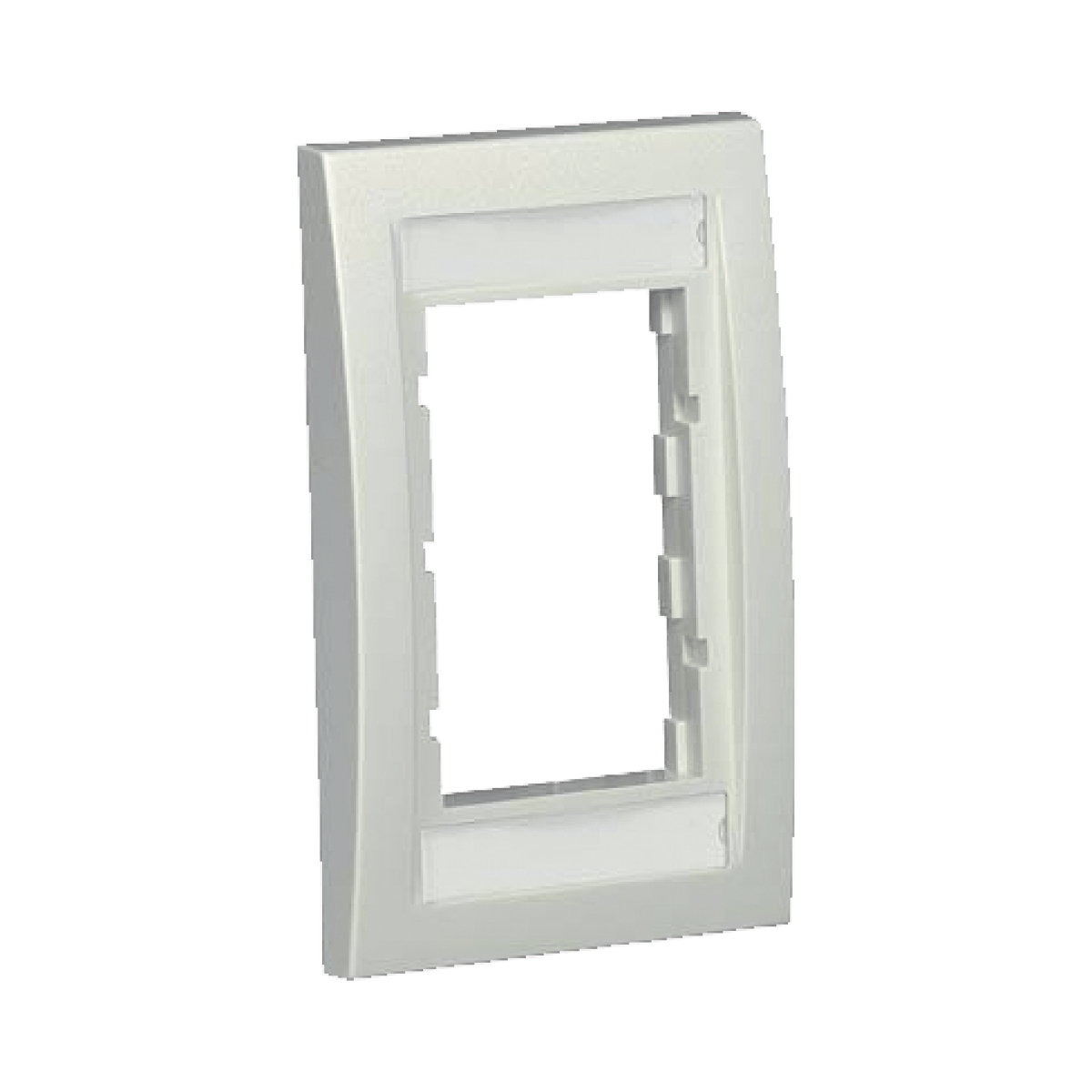 Marco de Placa Frontal Ejecutiva Para dos Insertos de 1/2 o tres Insertos de 1/3 Color Blanco Mate - SILYMX