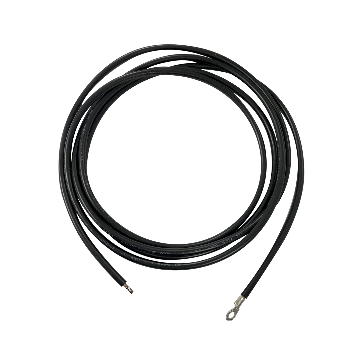 Cable para Controlador, 3.0 m, Negro, Calibre 8 AWG con Terminal de Ojo en un Extremo - SILYMX