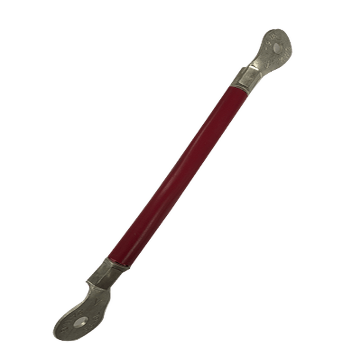 Cable para Baterías, 0.2 m, rojo, Calibre 2 AWG con Terminales de Ojo en Ambos Extremos - SILYMX