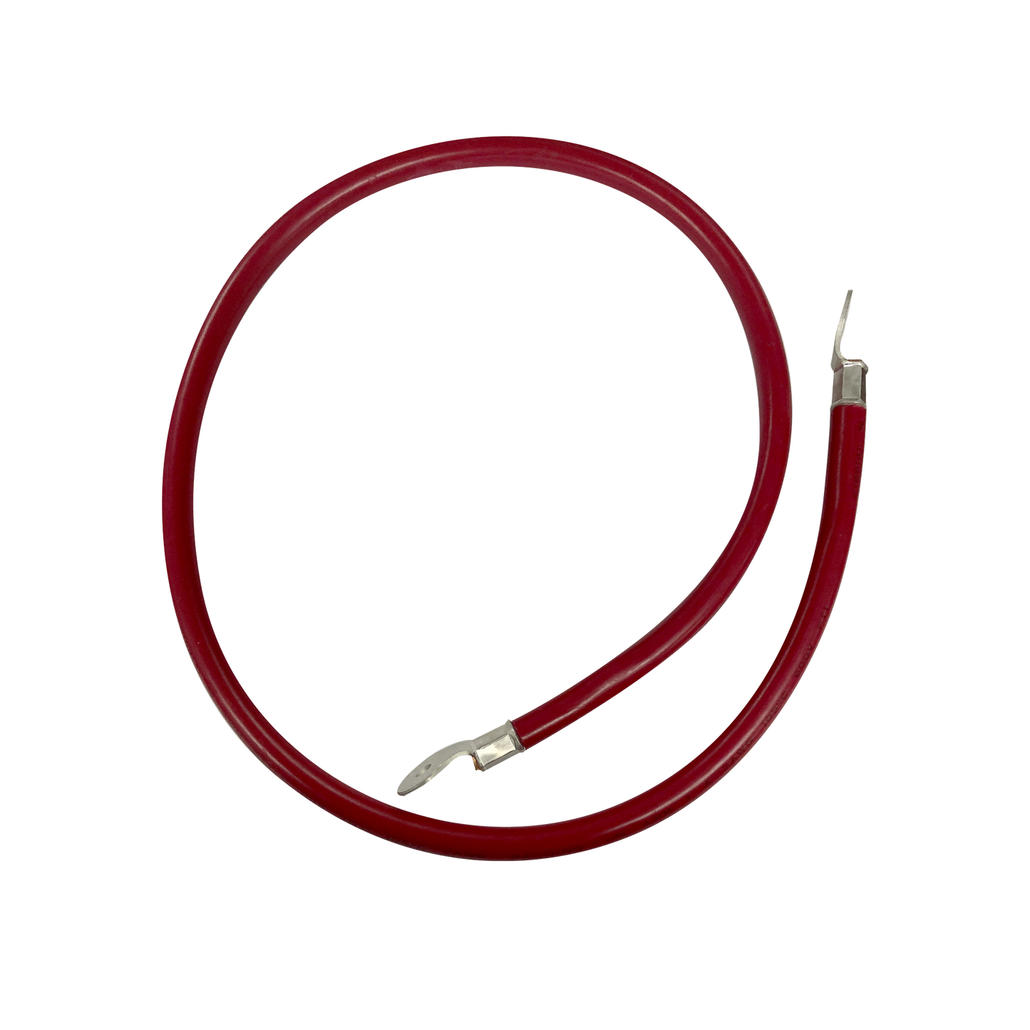 Cable para Baterías 1 m, Rojo, Calibre 2 AWG con Terminales de Ojo en Ambos Extremos - SILYMX