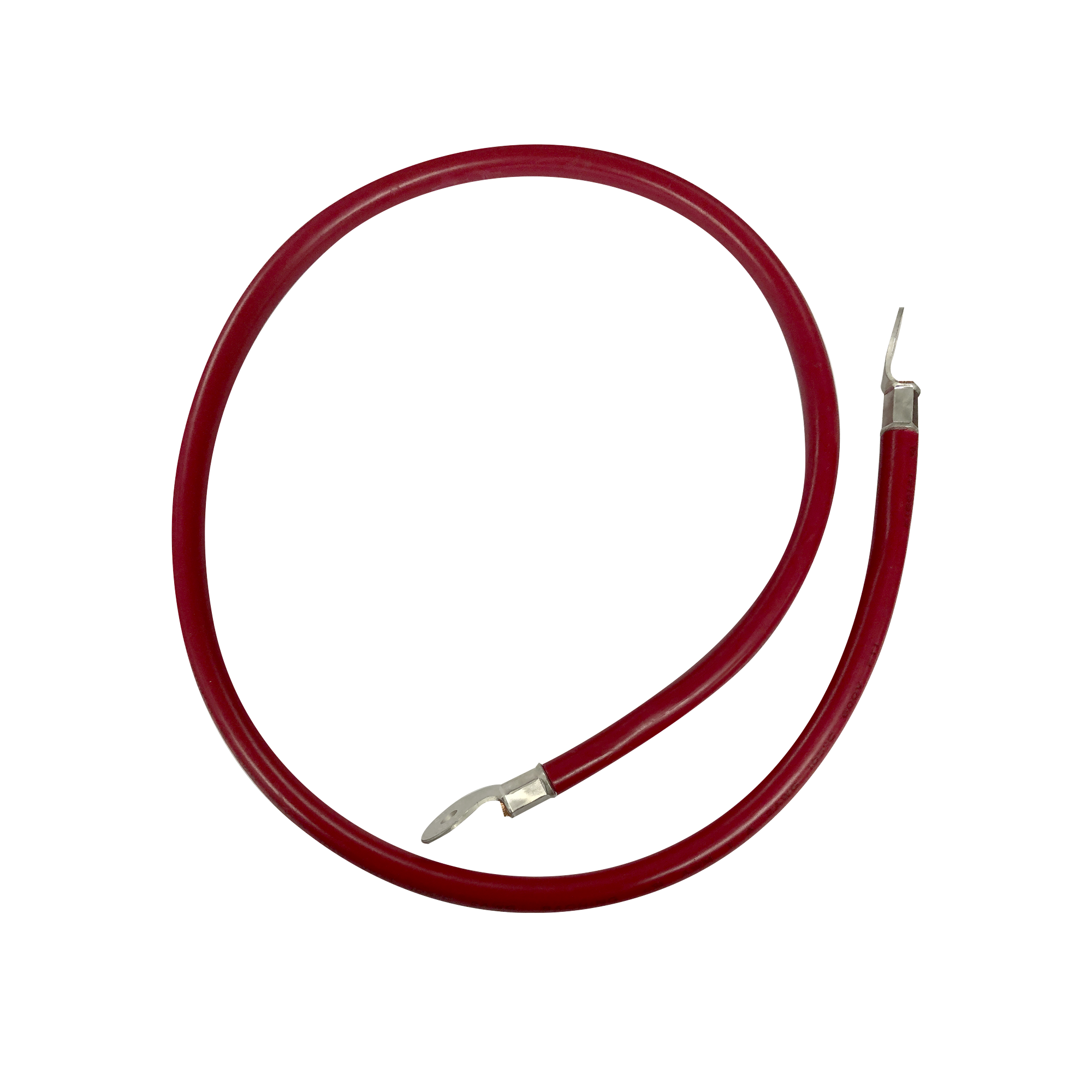 Cable para Baterías 1 m, Rojo, Calibre 2 AWG con Terminales de Ojo en Ambos Extremos - SILYMX