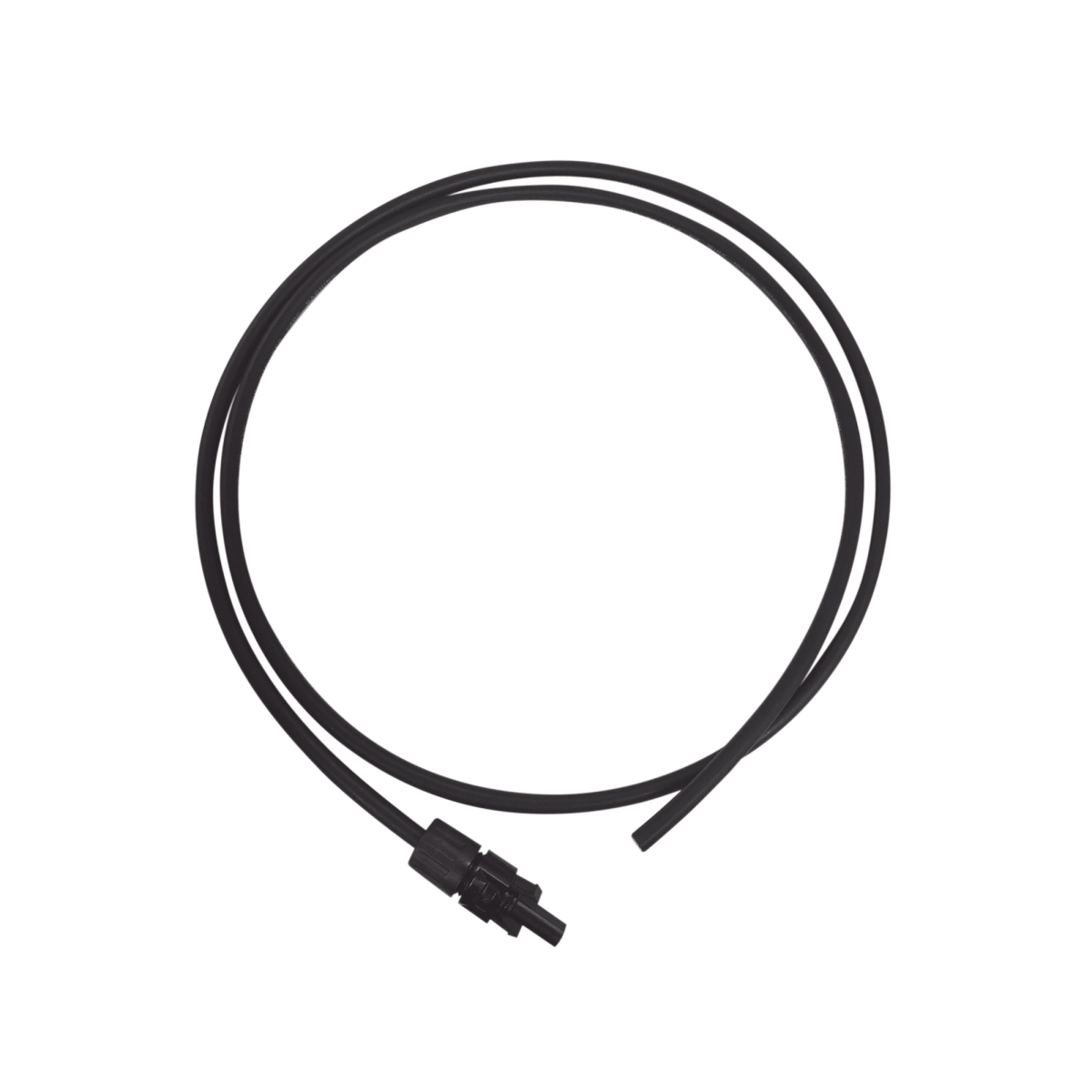 Cable Fotovoltaico 1.5 m, Negro, Calibre 10 AWG con Terminal MC4-H en un Extremo - SILYMX