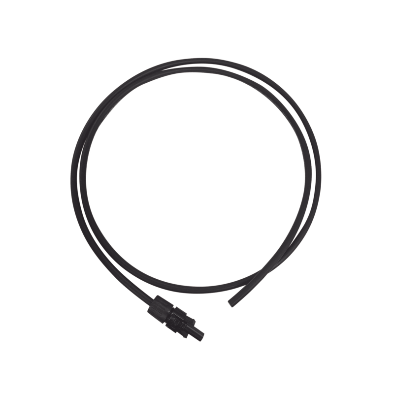 Cable Fotovoltaico 1.5 m, Negro, Calibre 10 AWG con Terminal MC4-H en un Extremo - SILYMX