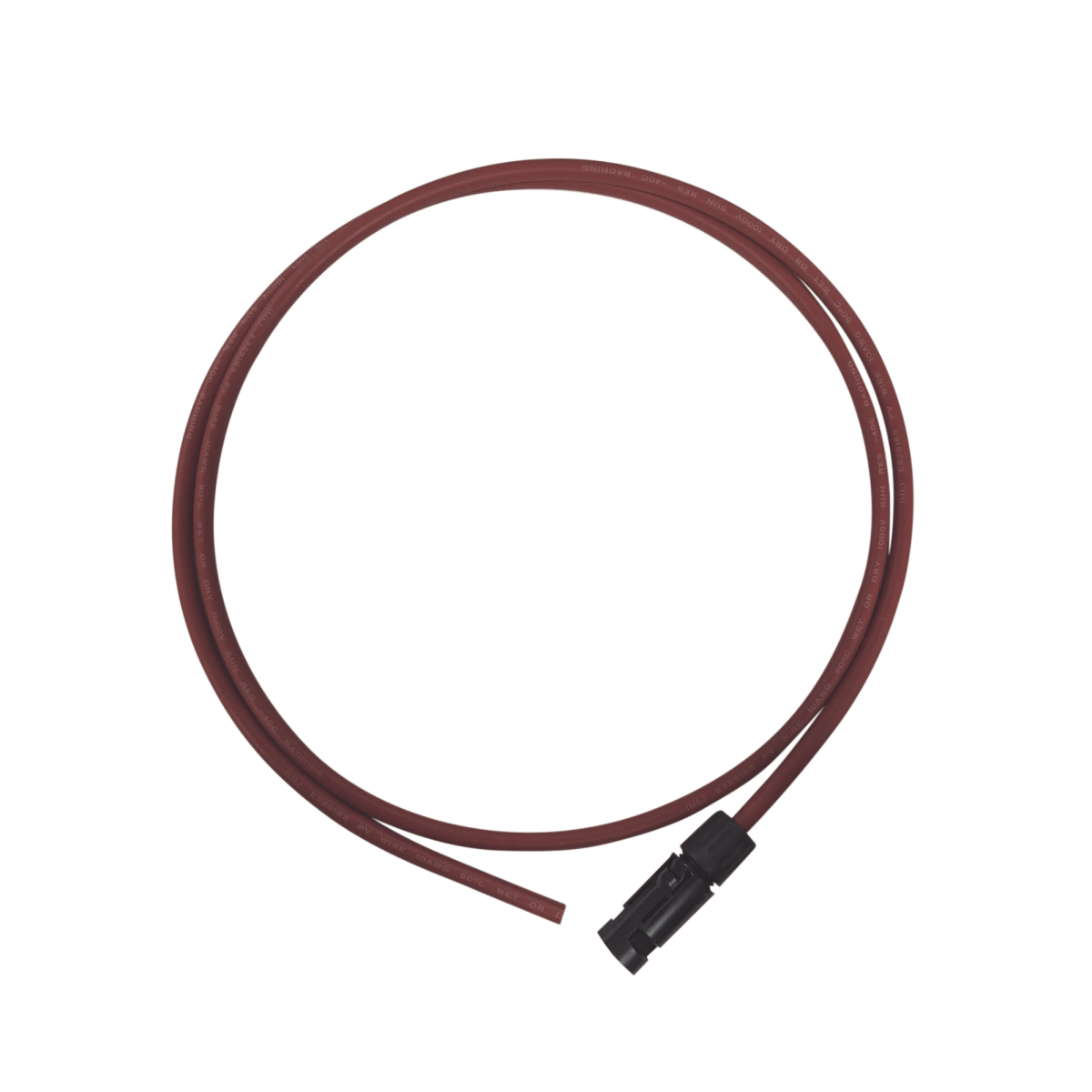 Cable Fotovoltaico, 1.5 m, Rojo, Calibre 10 AWG con Terminal MC4-M en un Extremo - SILYMX