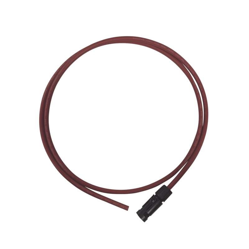 Cable Fotovoltaico, 1.5 m, Rojo, Calibre 10 AWG con Terminal MC4-M en un Extremo - SILYMX