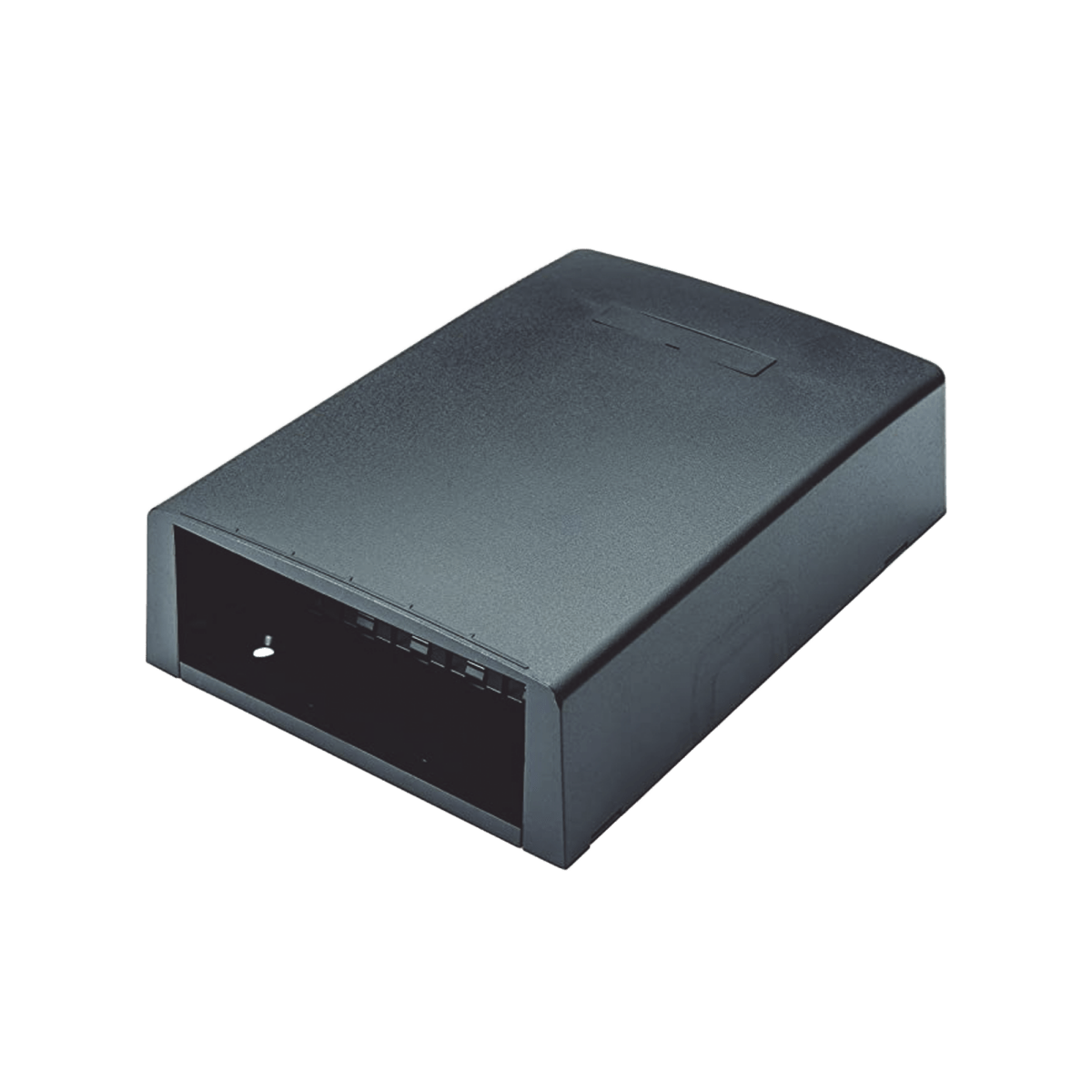 Caja De Montaje En Superficie Con Accesorio Para Resguardo De Fibra Óptica Para 12 Módulos Mini-Com Color Negro - SILYMX