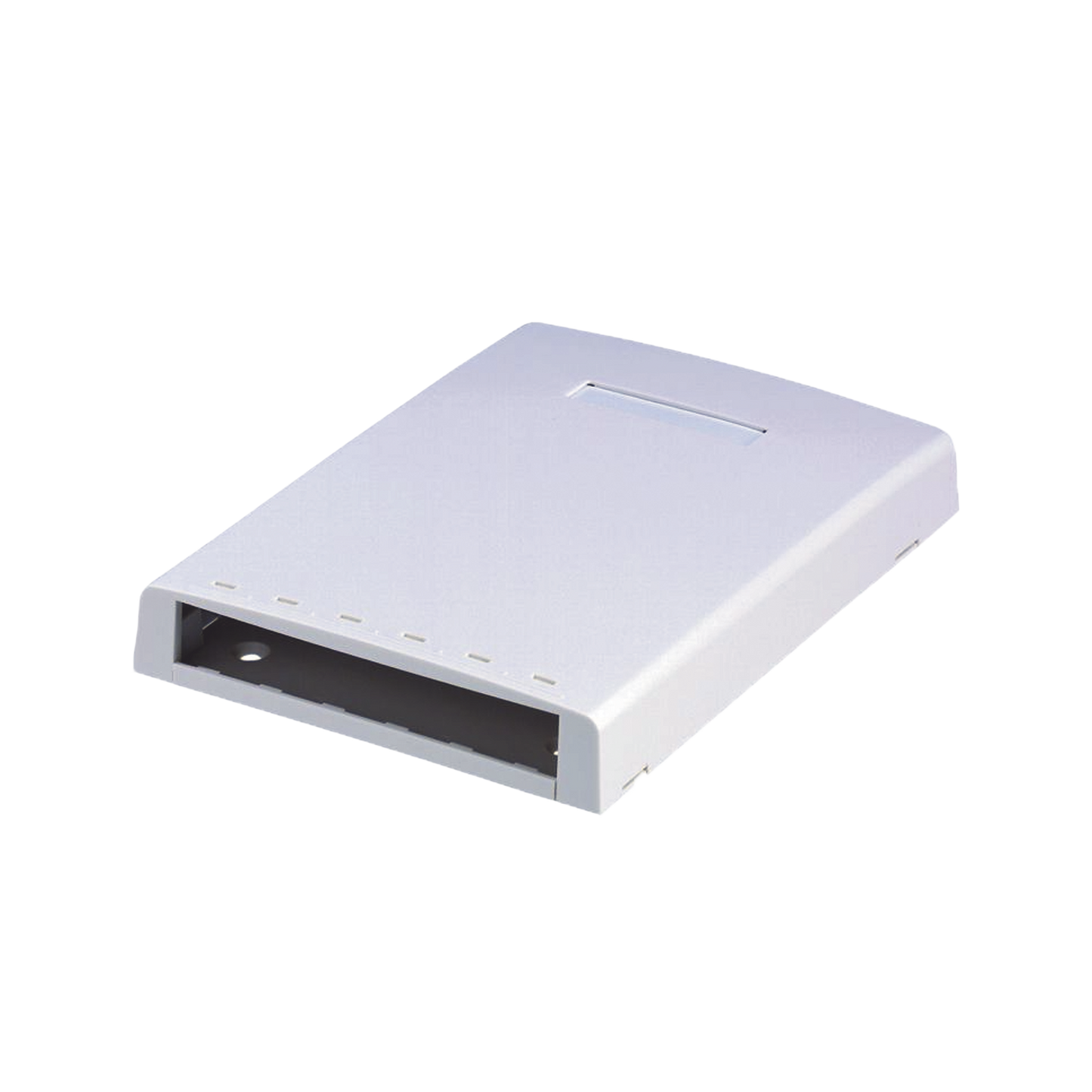 Caja de Montaje en Superficie Con Accesorio para Resguardo de Fibra Óptica Para 6 Módulos Mini-Com Color Blanco - SILYMX