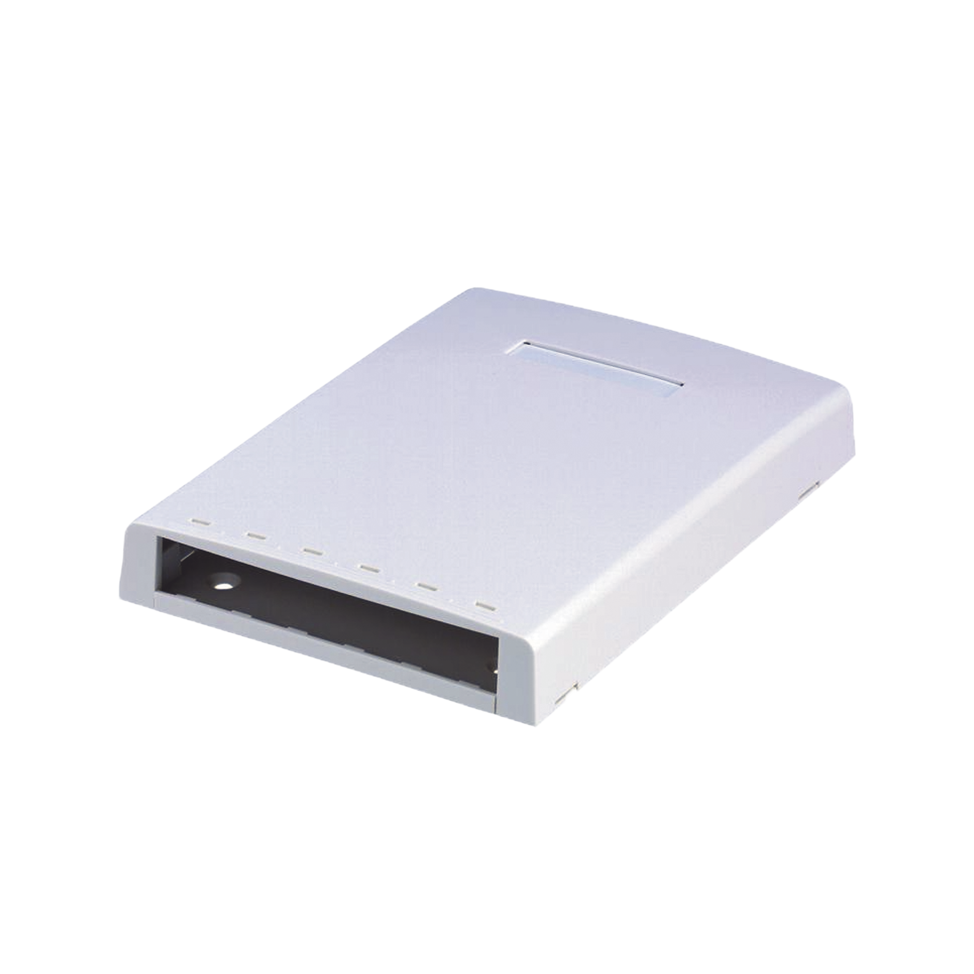 Caja de Montaje en Superficie Con Accesorio para Resguardo de Fibra Óptica Para 6 Módulos Mini-Com Color Blanco - SILYMX