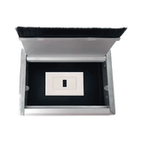 Caja universal vacía de 1 módulo para instalación en escritorio (voz, datos, vídeo, contactos eléctricos), (No incluye accesorios) - SILYMX