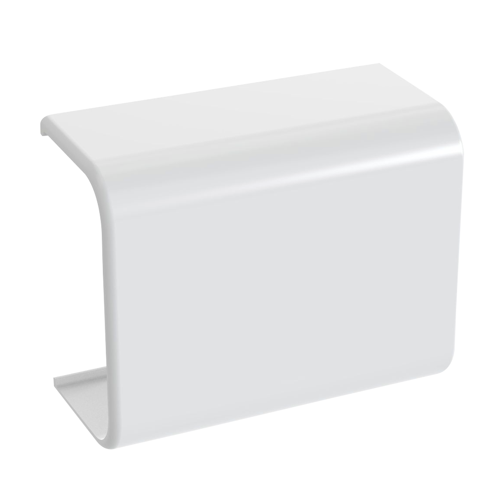 Unión recta para uso con canaleta LD10 material ABS Color Blanco