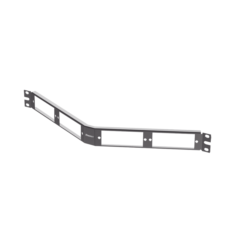 Patch Panel De Fibra Óptica Para 4 Placas Acopladras Fap O Fmp Angulado Color Negro 1Ur - SILYMX