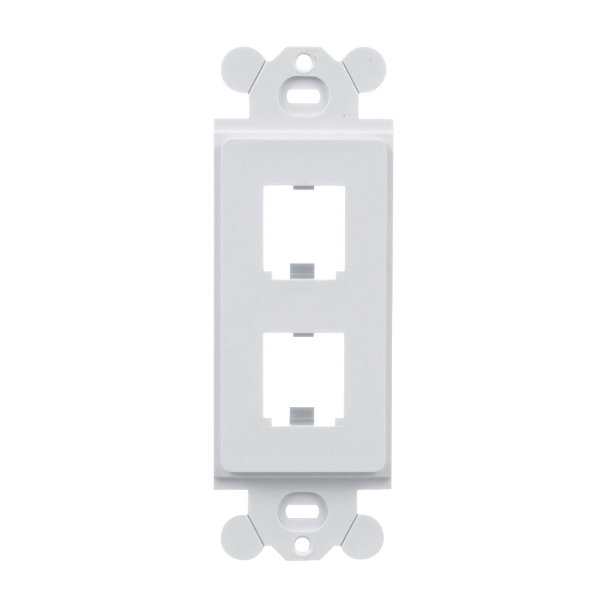 Marco De Módulo Dúplex Para Placas Frontales Estándar Gfci Acepta 2 Módulos Mini-Com Color Blanco - SILYMX