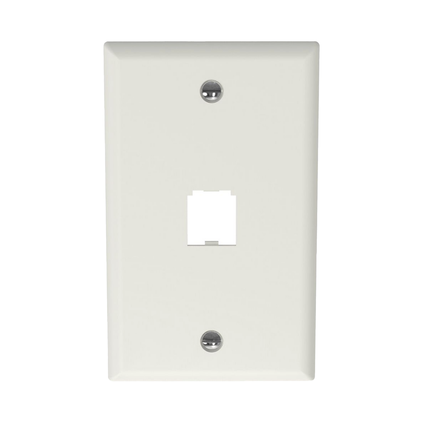 Placa De Pared Vertical Clásica Salida Para 1 Puerto Mini-Com Color Blanco Mate - SILYMX