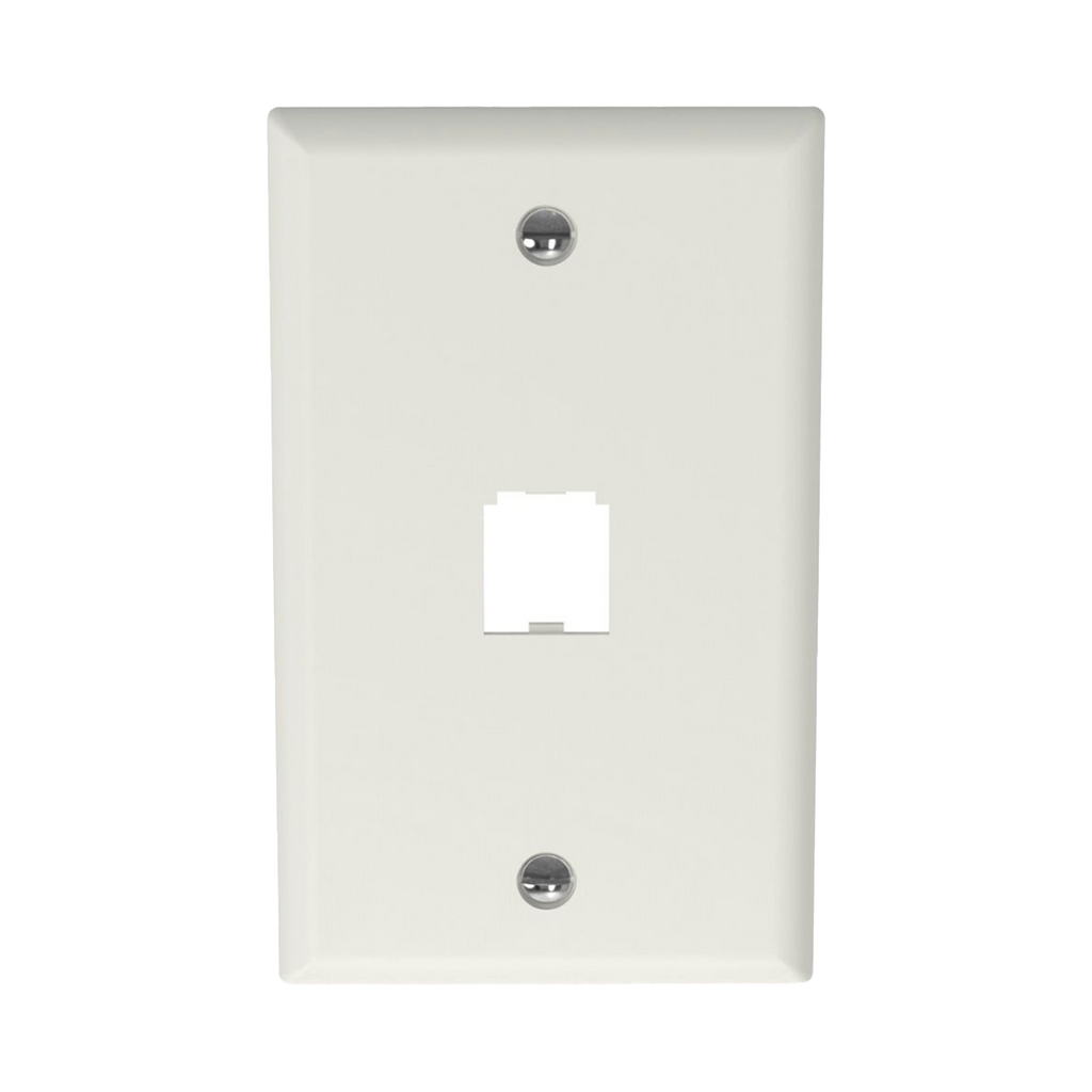 Placa De Pared Vertical Clásica Salida Para 1 Puerto Mini-Com Color Blanco Mate - SILYMX