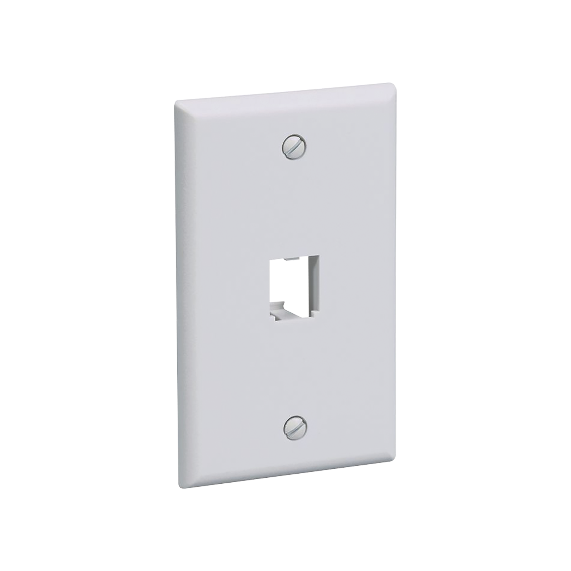 Placa De Pared Vertical Clásica Salida Para 1 Puerto Mini-Com Color Blanco - SILYMX