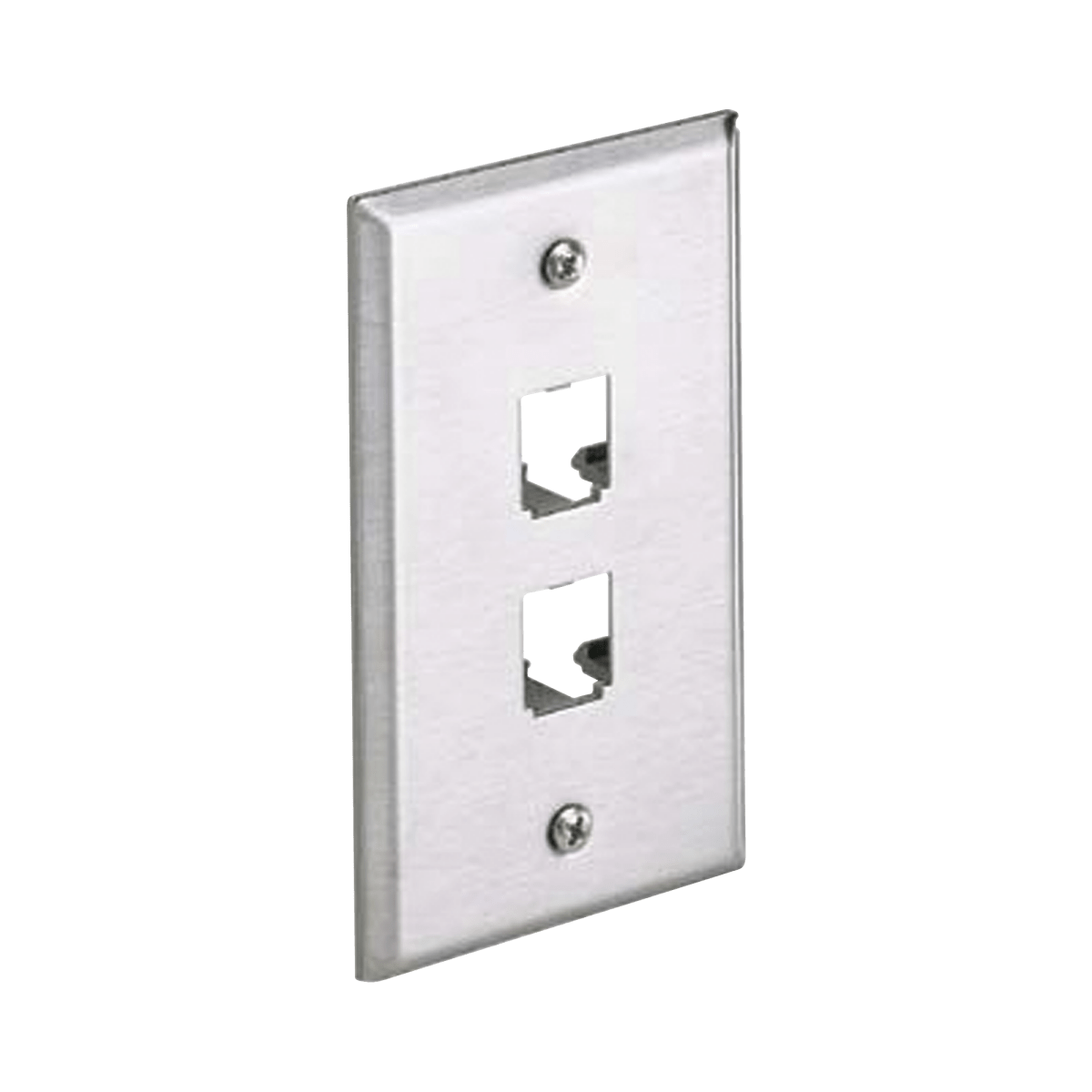 Placa De Pared Vertical De Acero Inoxidable Salida Para 2 Puertos Mini-Com - SILYMX
