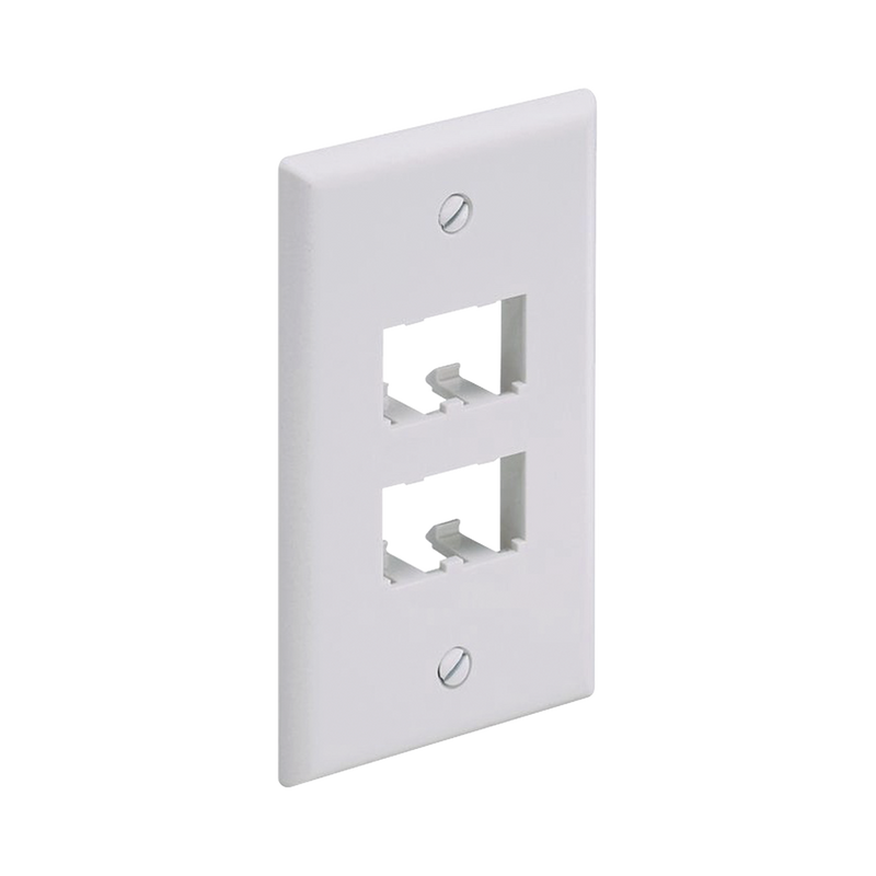 Placa De Pared Clasica 4 Puertos Modulo Mini-Com Color Blanco Mate - SILYMX