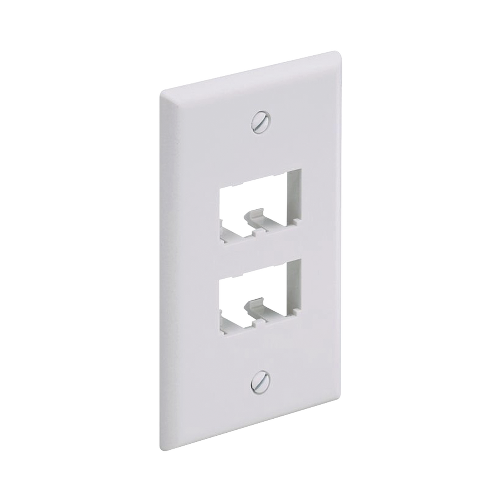 Placa De Pared Clasica 4 Puertos Modulo Mini-Com Color Blanco Mate - SILYMX