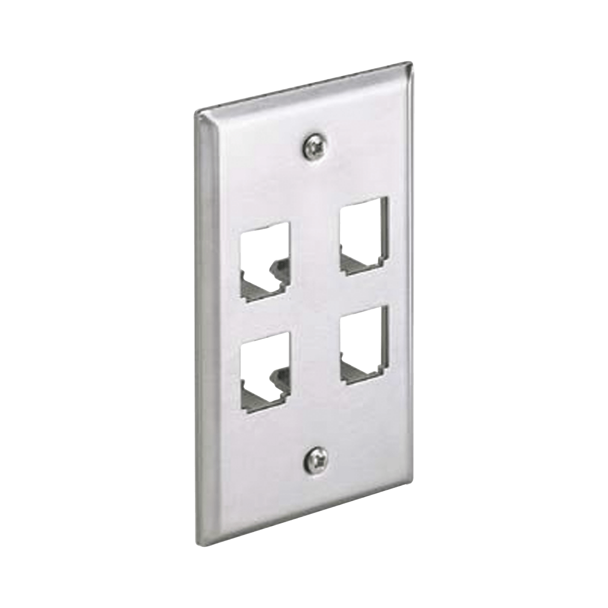 Placa De Pared Vertical De Acero Inoxidable Salida Para 4 Puertos Mini-Com - SILYMX