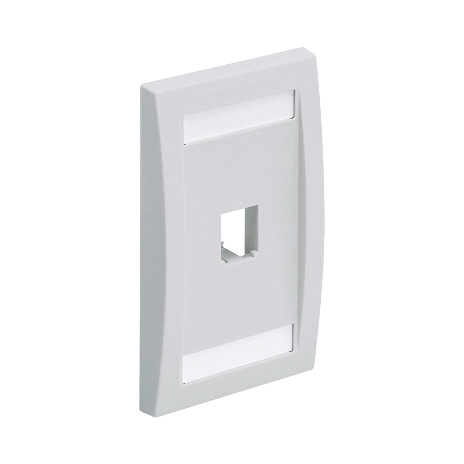 Placa De Pared Vertical Ejecutiva Salida Para 1 Puerto Mini-Com Con Espacios Para Etiquetas Color Blanco - SILYMX