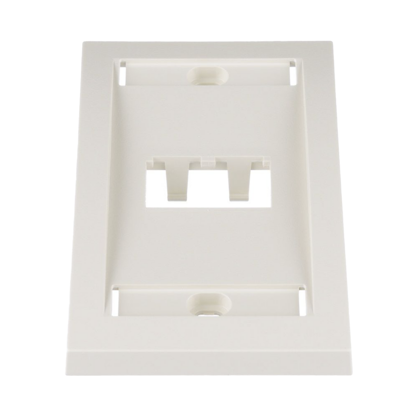 Placa De Pared Vertical Ejecutiva Salida Para 2 Puertos Mini-Com Con Espacios Para Etiquetas Color Blanco Mate - SILYMX