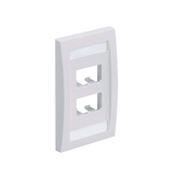 Placa De Pared Vertical Ejecutiva Salida Para 4 Puertos Mini-Com Con Espacios Para Etiquetas Color Blanco - SILYMX