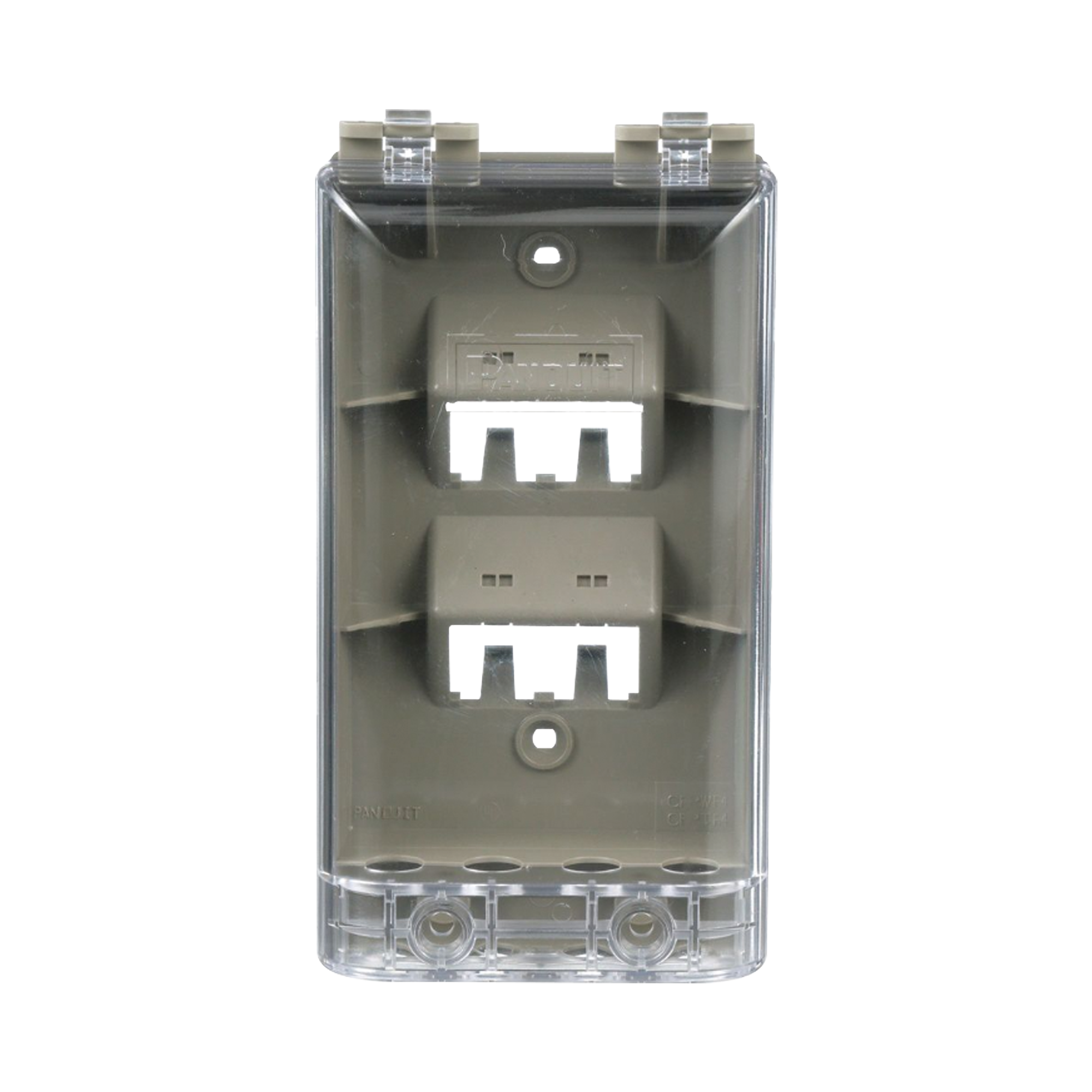 Placa de Pared Vertical Resistente al Agua con Protección IP56 Acepta 4 Módulos Mini-Com Color Gris - SILYMX