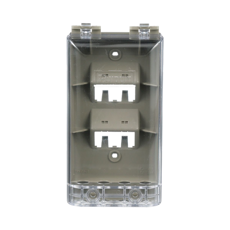 Placa de Pared Vertical Resistente al Agua con Protección IP56 Acepta 4 Módulos Mini-Com Color Gris - SILYMX