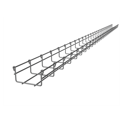 Charola tipo malla 54/100 mm con acabado ElectroZinc hasta 86 cables Cat6 tramo 3m CH-54-100EZ - SILYMX