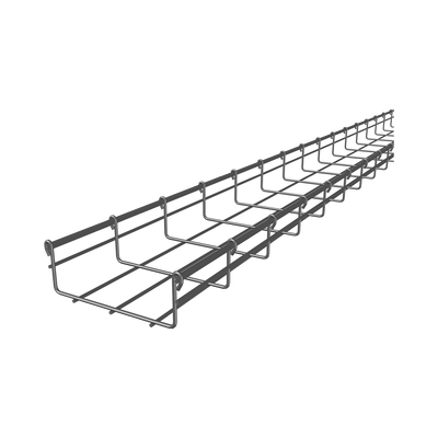Charola tipo malla 54/150 mm con acabado ElectroZinc hasta 129 cables Cat6 tramo 3m CH-54-150EZ - SILYMX