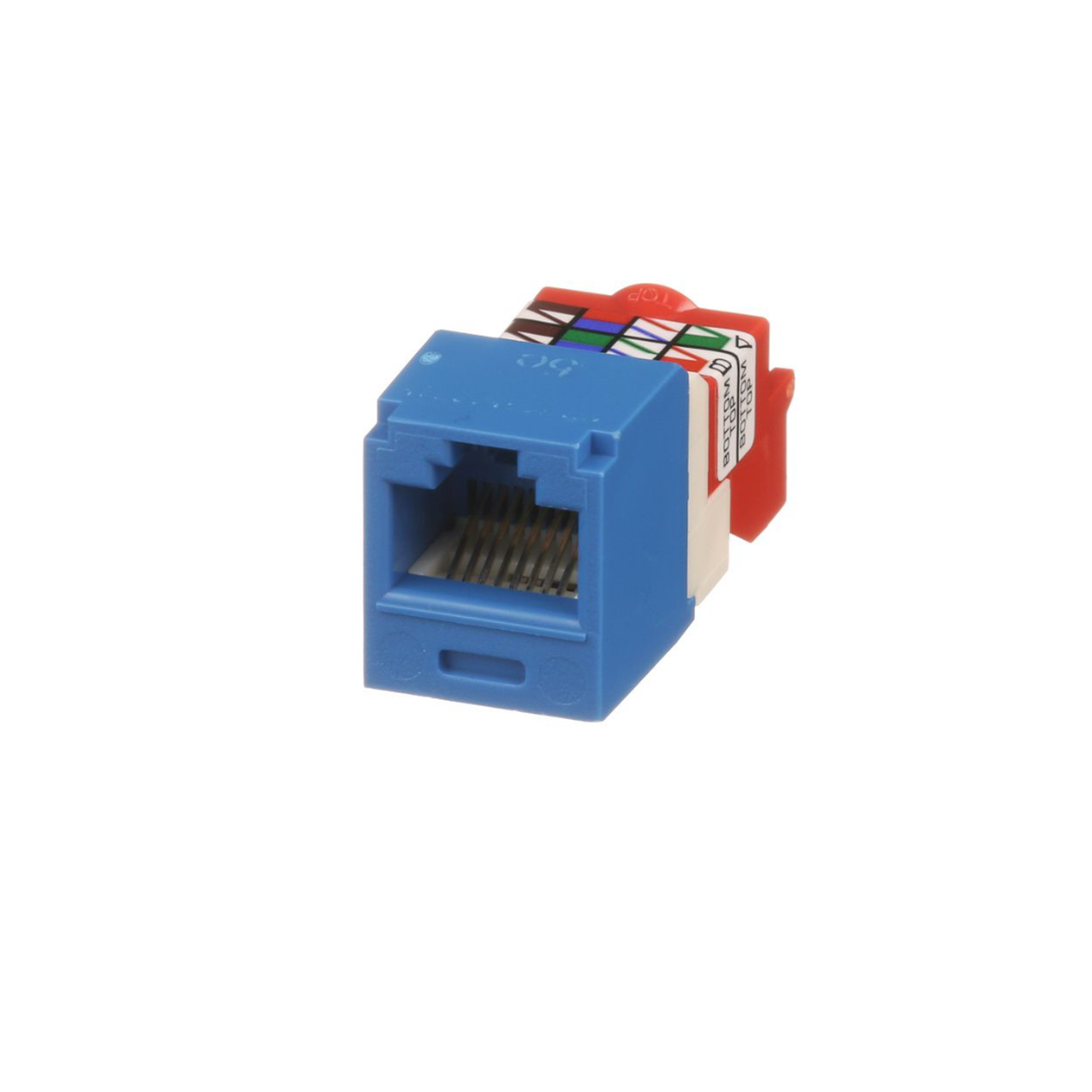 Conector Jack RJ45 Estilo T Mini-Com Categoría 5e de 8 posiciones y 8 cables Color Azul - SILYMX