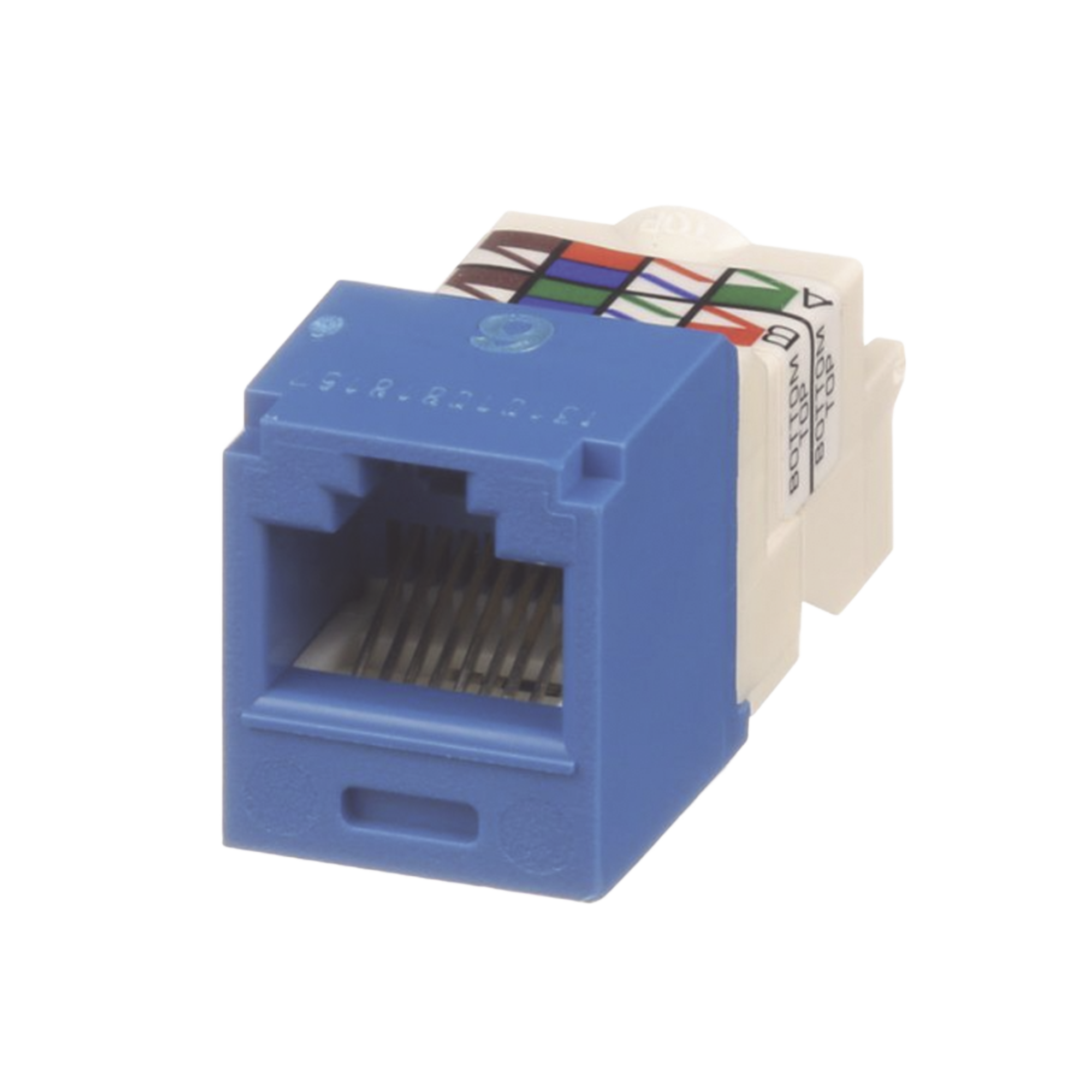 Conector Jack RJ45 Estilo TP Mini-Com Categoría 6 de 8 posiciones y 8 cables Color Azul - SILYMX