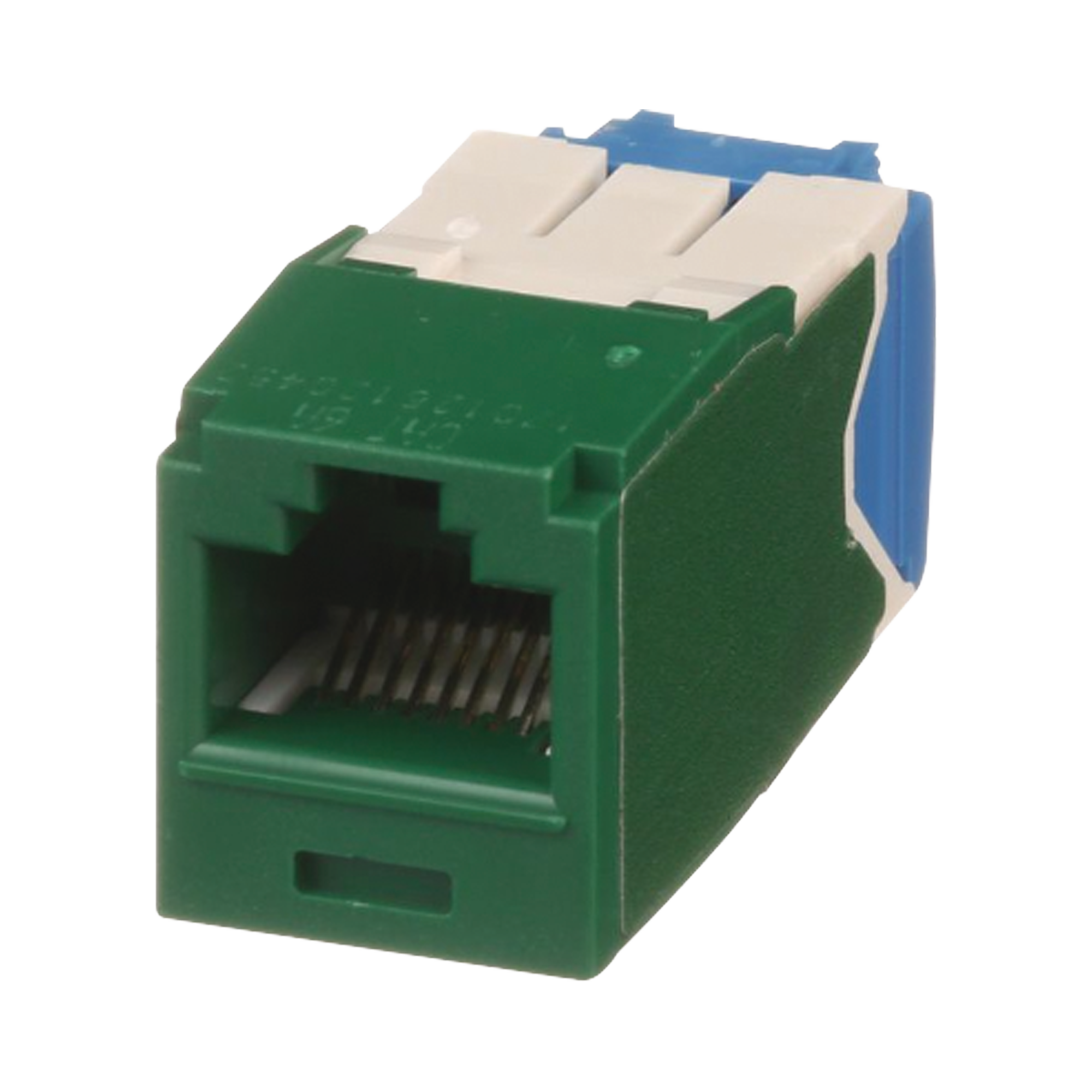 Conector Jack RJ45 Estilo TG Mini-Com Categoría 6A de 8 posiciones y 8 cables Color Verde - SILYMX