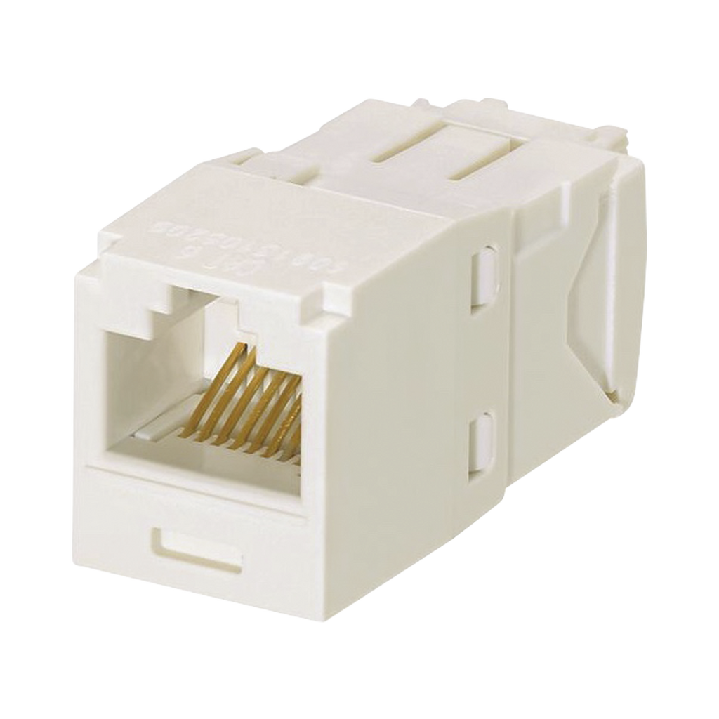 Conector Jack RJ45 Estilo TG Mini-Com Categoría 6A de 8 posiciones y 8 cables Color Blanco Mate - SILYMX