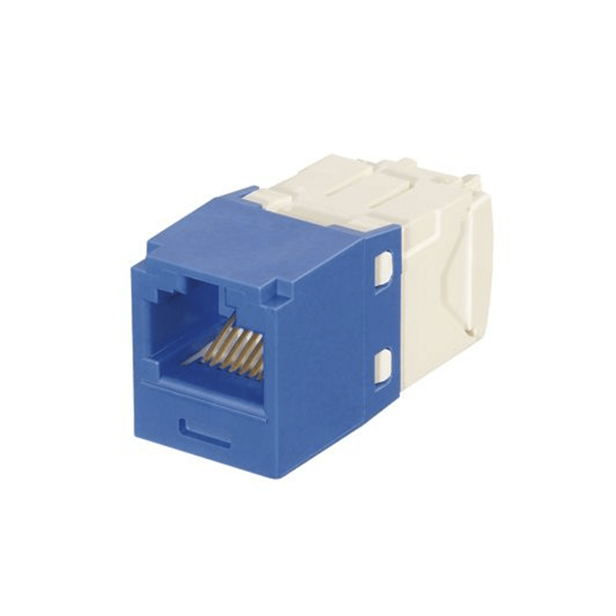 Conector Jack Rj45 Estilo Tg Con Llaveado Azul Mini-Com Categoría 6 De 8 Posiciones Y 8 Cables - SILYMX