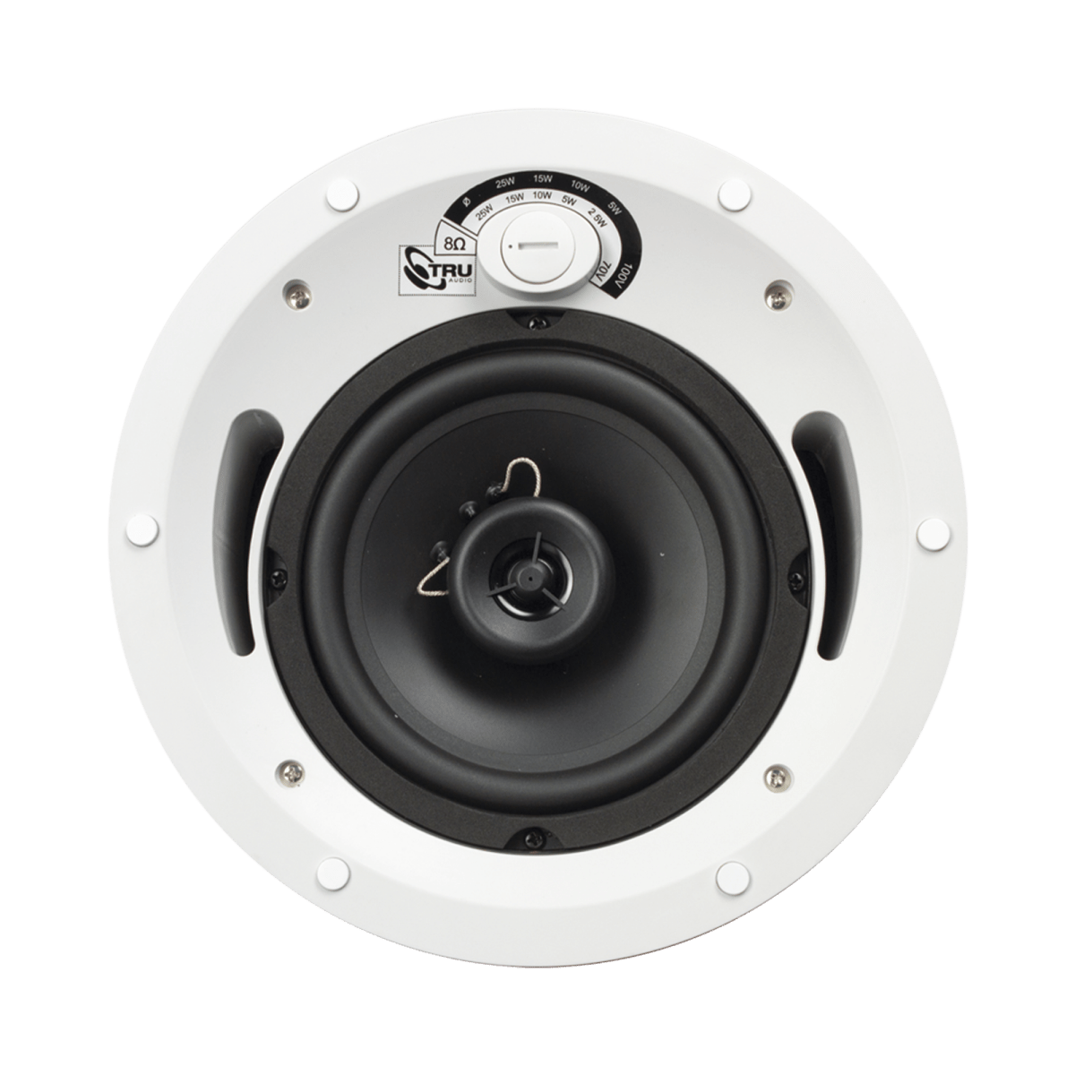 Bocina Plafon TRUAUDIO Altavoz comercial de 2 vías, 70V/100V 8 Ohms en techo woofer de polipropileno 6.5 in tweeter PEI 3/4in 5-60 Watts CL-70V-6UL - SILYMX
