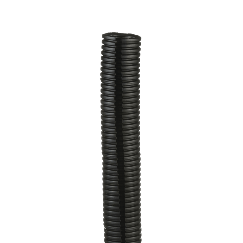 Tubo Corrugado Abierto Para Protección De Cables 1In (25.4 Mm) De Diámetro 30.5 M De Largo Color Negro - SILYMX