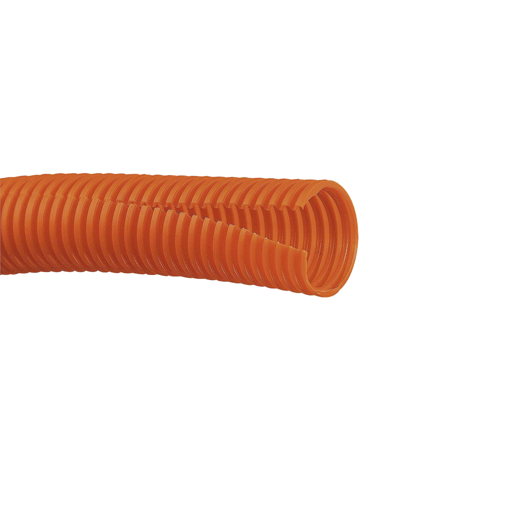 Tubo Corrugado Abierto Para Protección De Cables .50 (12.7 Mm) De Diámetro 30.5 M De Largo Color Naranja