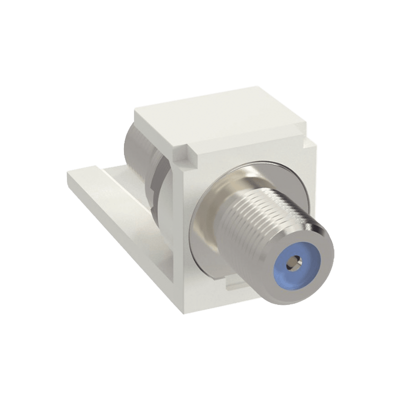 Módulo Acoplador Coaxial Tipo F, Mini-Com, de 75 Ohms, 3.0 GHz, Color Blanco - SILYMX