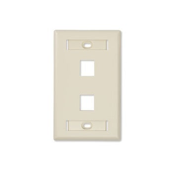 Placa de Pared Belden de 2 Puertos RJ-45 Beige